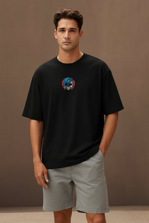 Captain Bold Oversized Classic T-Shirt Black