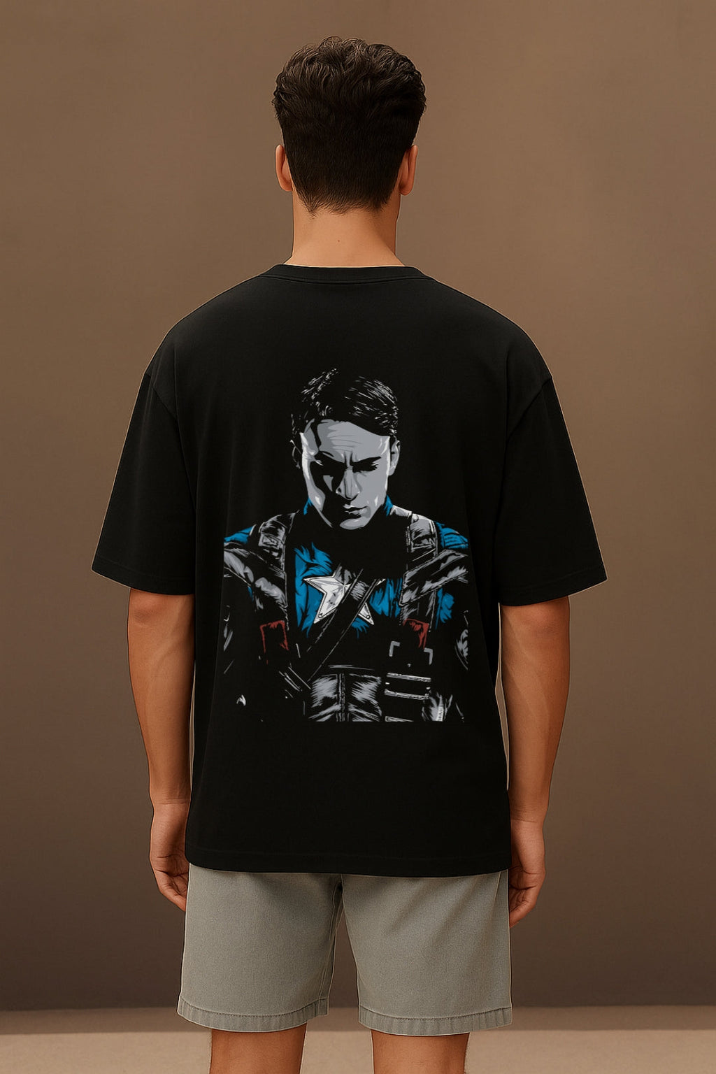 Captain Bold Oversized Classic T-Shirt Black