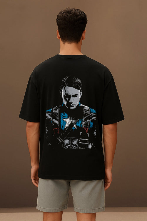 Captain Bold Oversized Classic T-Shirt Black