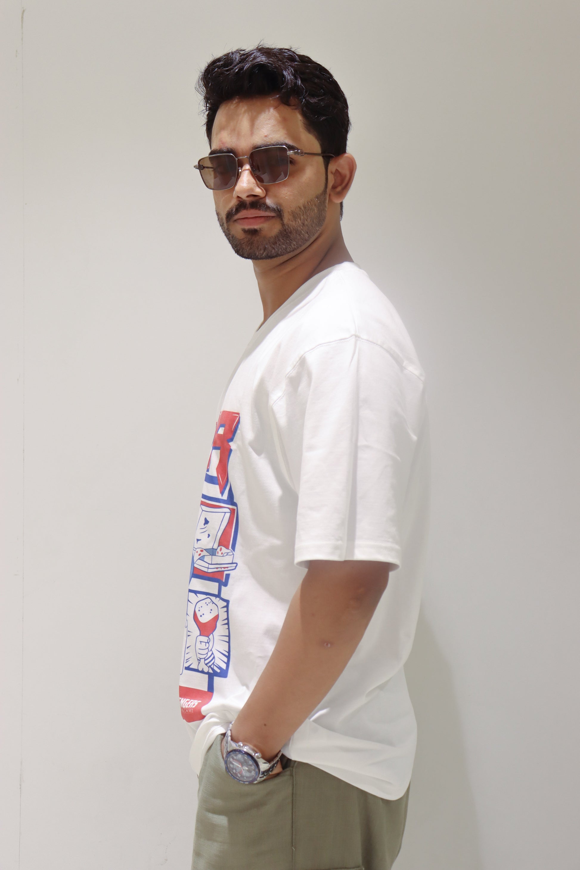 Lazy Thunder Thor | Oversized Calssic T-Shirt White