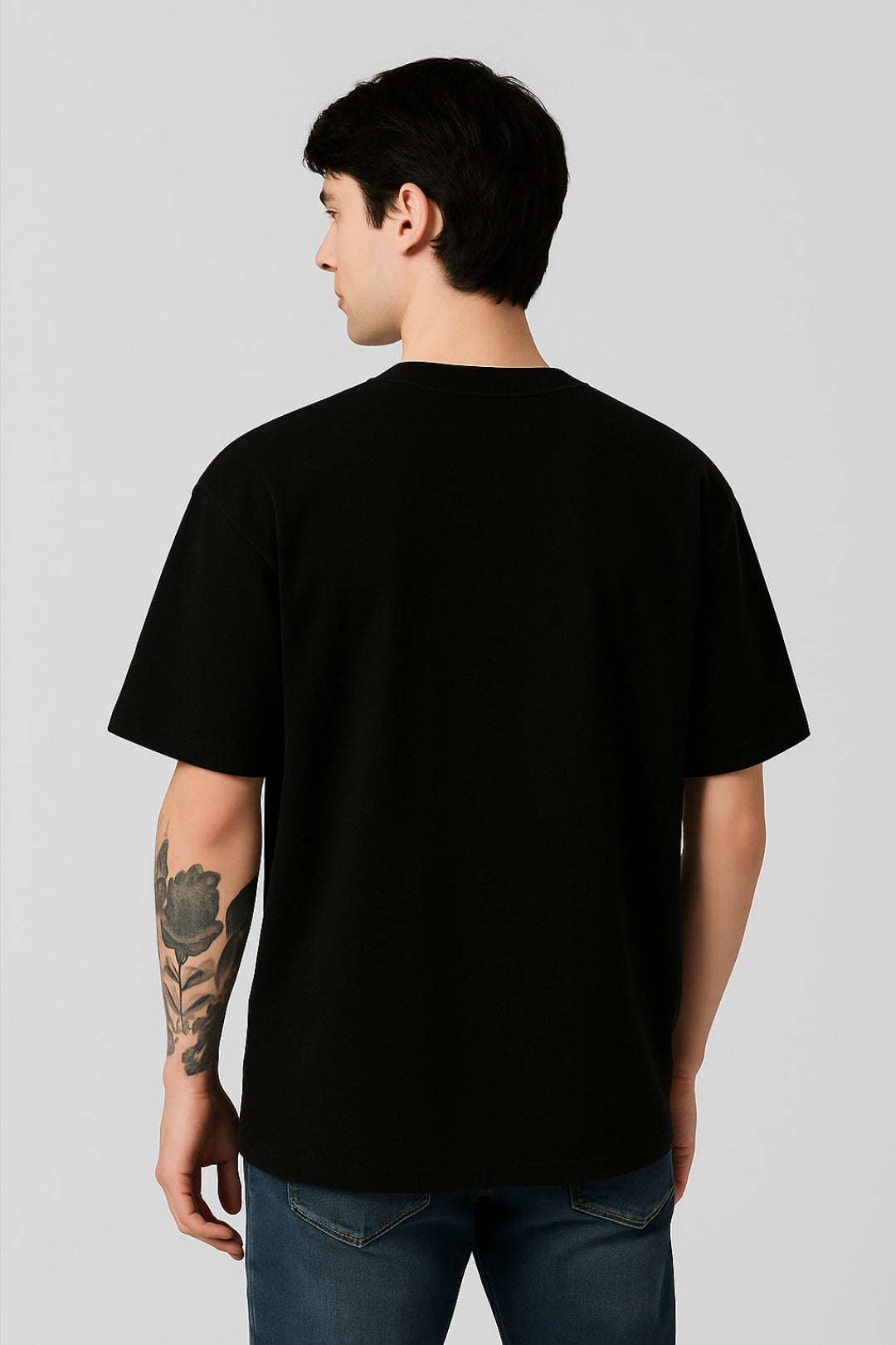 Never Let Fear Stop You - Oversized Graphic Tee Black