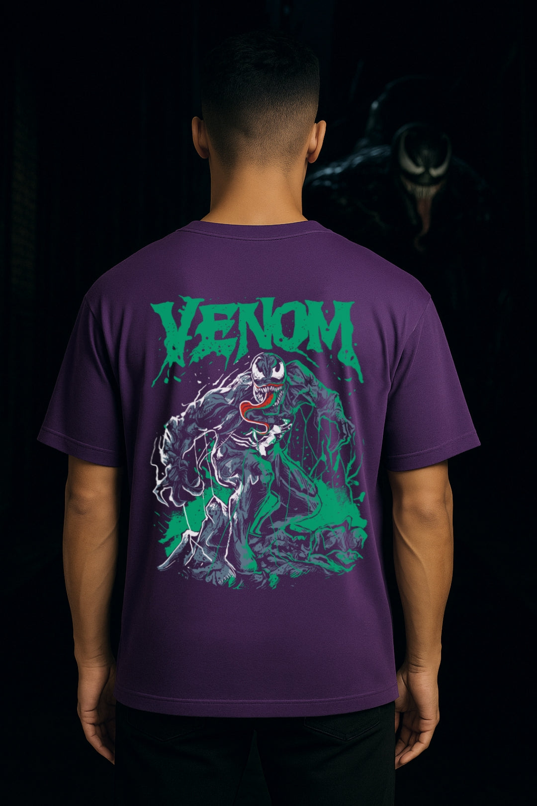 “Venom’s Wrath” Classic Oversized Graphic Tee black