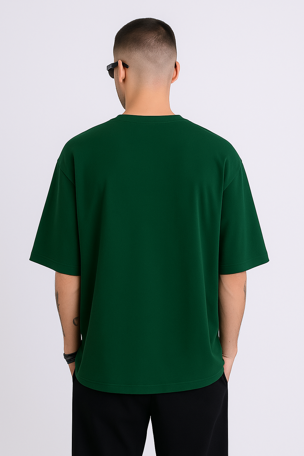 Your Future Graphic Oversized Classic T-Shirt Bottle Green