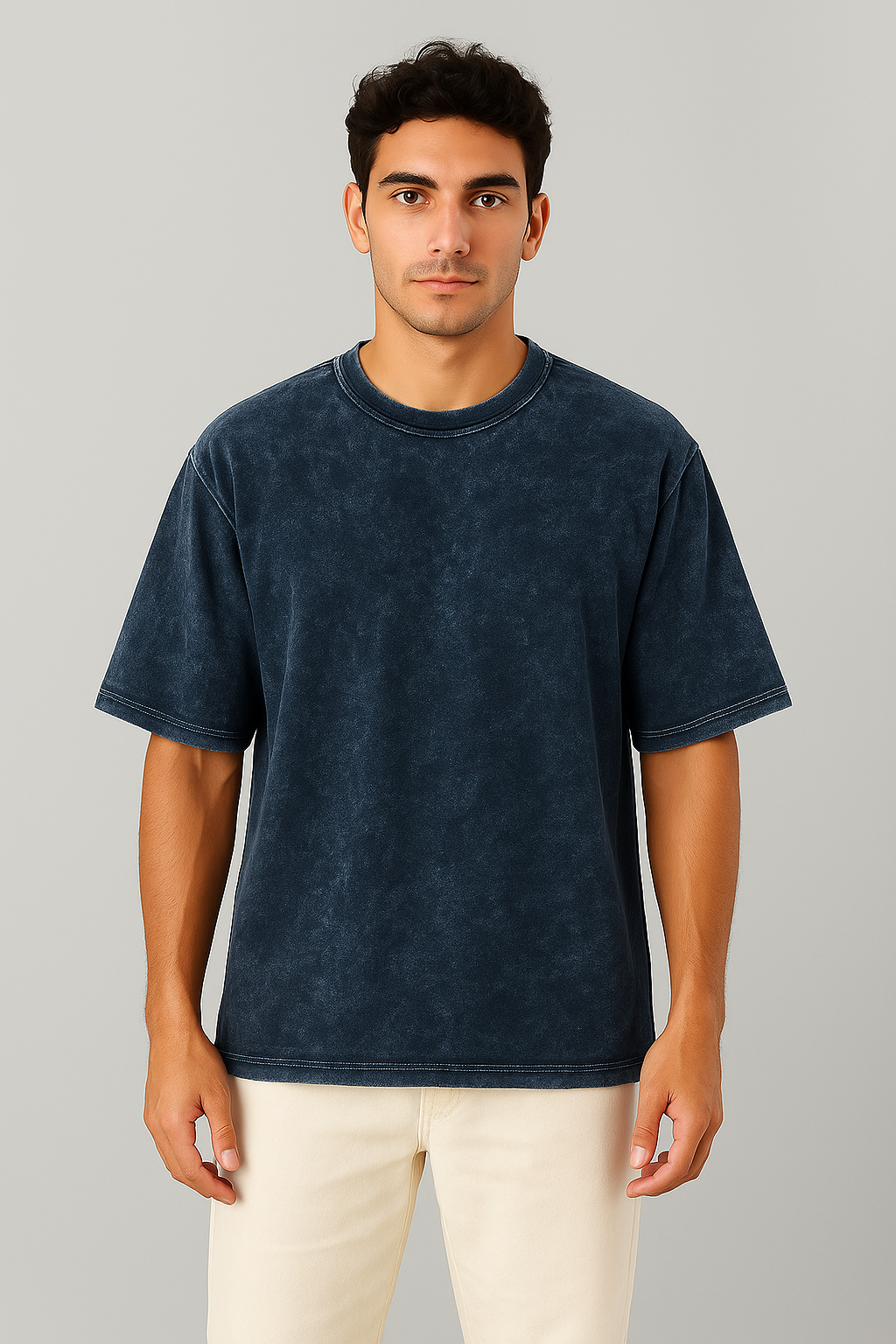 VENOM Oversized Graphic T-Shirt 🕷️ | Acid Wash Streetwear Style Acid Navy Blue